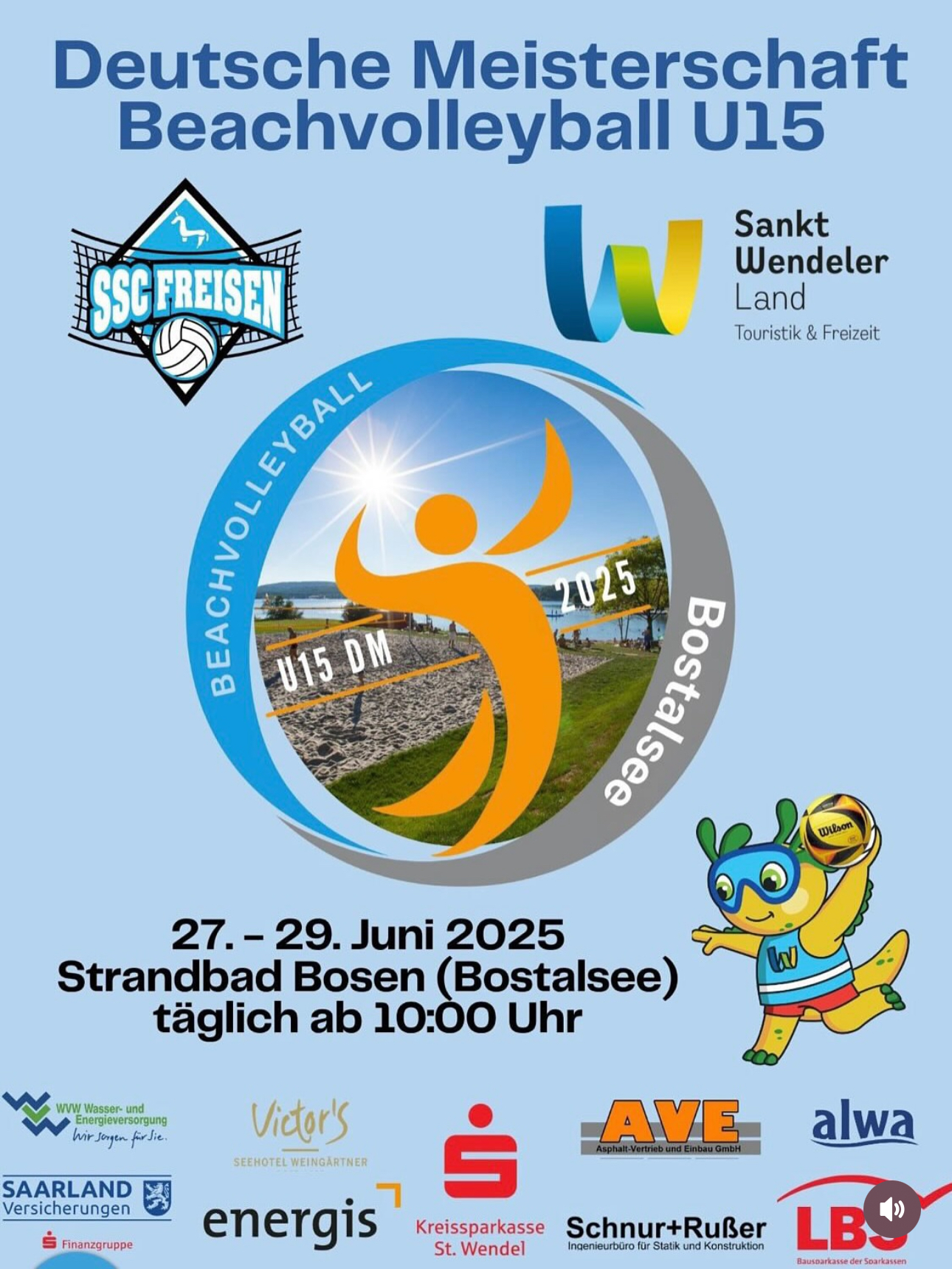 U15-Mannschaft der Blaubären TSV Flacht holt sich den Titel bei den Württembergischen Beach-Meisterschaften!